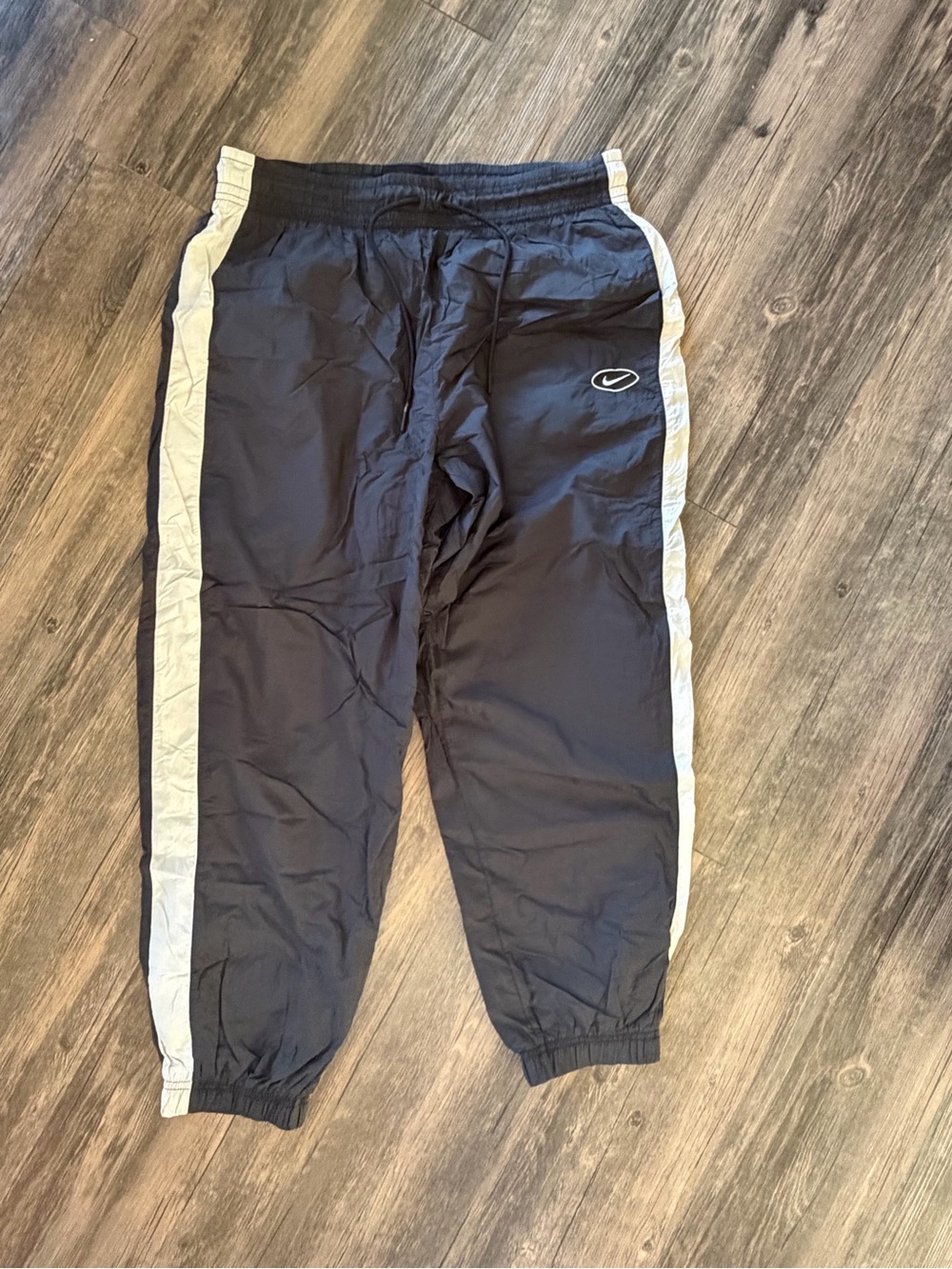 Nike Black Track Pants with White Side Stripe